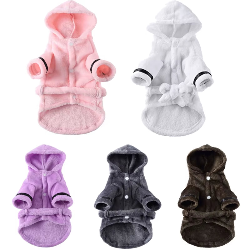 Pawdry Hooded Bathrobe – Ultra-Absorbent Towel Pajama for Clean, Comfy Dogs