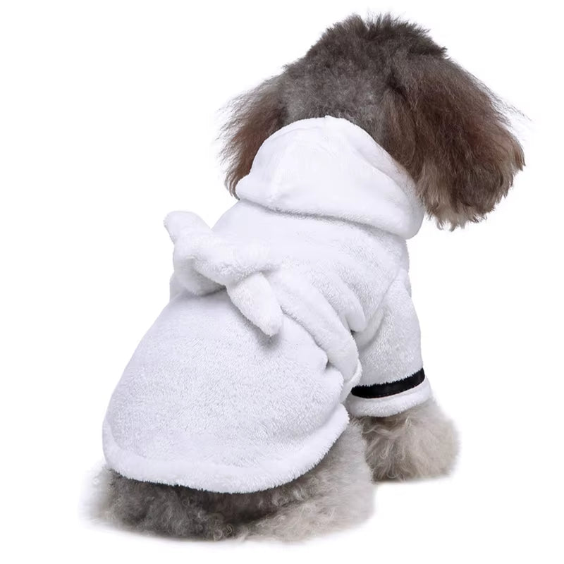 Pawdry Hooded Bathrobe – Ultra-Absorbent Towel Pajama for Clean, Comfy Dogs