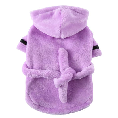 Pawdry Hooded Bathrobe – Ultra-Absorbent Towel Pajama for Clean, Comfy Dogs